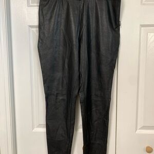 Halogen Black Faux Leather High waisted Pants